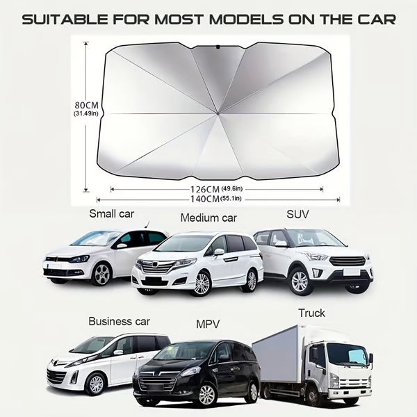 🔥🔥🔥Portable car sunshade, windshield sunshade, foldable windshield sunshade, daily car windshield cooling umbrella💆🎁-JKL