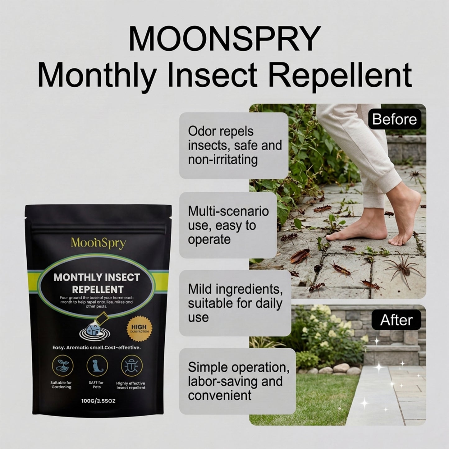🔥🔥🔥Household Insect Repellent Powder, Mild Formula for Home, Yard & Warehouse Pest Control🏡✨-&H
