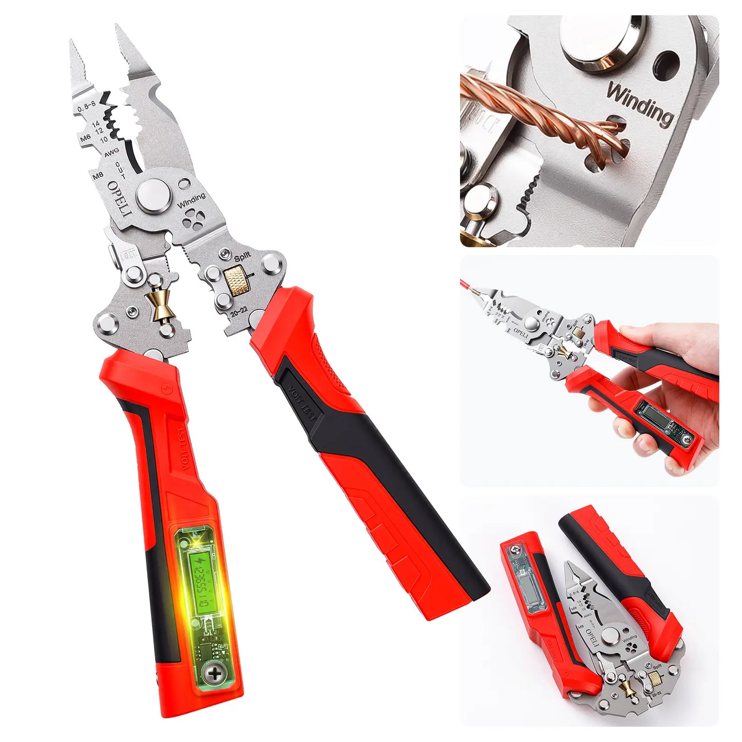 🔥Last Day 50% OFF🔥 16-in-1 Wire Stripper & Twister Pliers with Voltage Tester-JKL