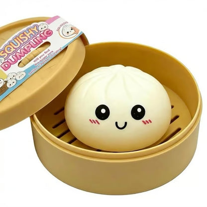 🔥🔥🔥Glitter Dumpling Squishy with Box, Soft Sensory Squeeze Toy for Stress Relief, Mystery Glitter Dumplings, Decompression Dough, Not Blind Box, You Can Choose Your Favorite Color Freely-JKL