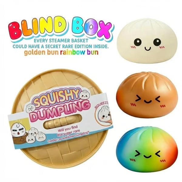 🔥🔥🔥Glitter Dumpling Squishy with Box, Soft Sensory Squeeze Toy for Stress Relief, Mystery Glitter Dumplings, Decompression Dough, Not Blind Box, You Can Choose Your Favorite Color Freely-JKL
