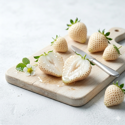 🌿The Living Jewel: Rare White Strawberry – 🌱Ultra-Premium Heirloom Variety for Backyard Orchard-BP