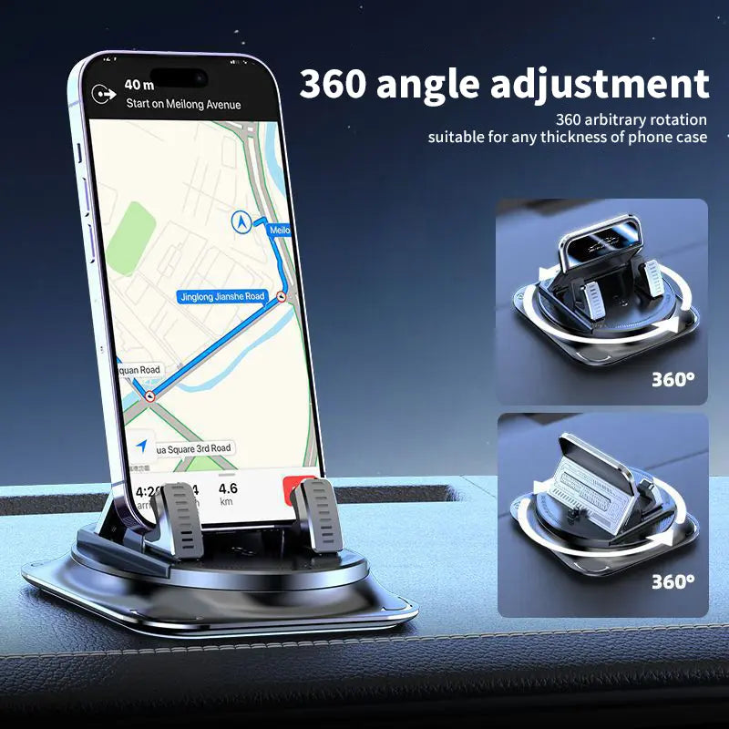 🔥🔥🔥Car phone holder 360 degree rotation, suitablefor car navigation in-car dashboard, horizontaland vertica screen adjustment angle,suctioncup fixed non-slip mobile phone holdersuitable for iPhone and Android💆‍🎁-JKL