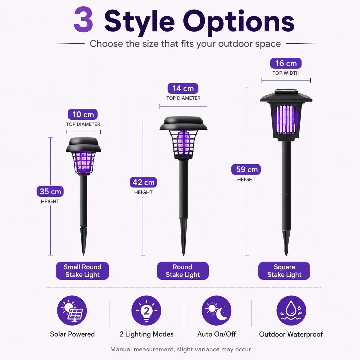 🔥Solar Mosquito Zapper Light – Outdoor Garden Stake Lamp, UV Insect Killer, Solar Powered, Dual Mode (Mosquito Control + Pathway Lighting), Weather Resistant, Easy Setup, Small & Large Round + Square Options🎁-JKL