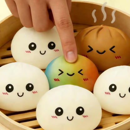 🔥🔥🔥Glitter Dumpling Squishy with Box, Soft Sensory Squeeze Toy for Stress Relief, Mystery Glitter Dumplings, Decompression Dough, Not Blind Box, You Can Choose Your Favorite Color Freely-JKL