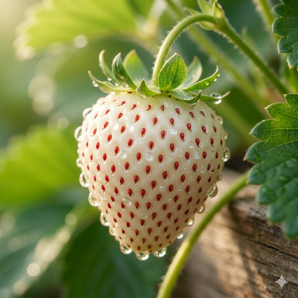 🌿The Living Jewel: Rare White Strawberry – 🌱Ultra-Premium Heirloom Variety for Backyard Orchard-BP