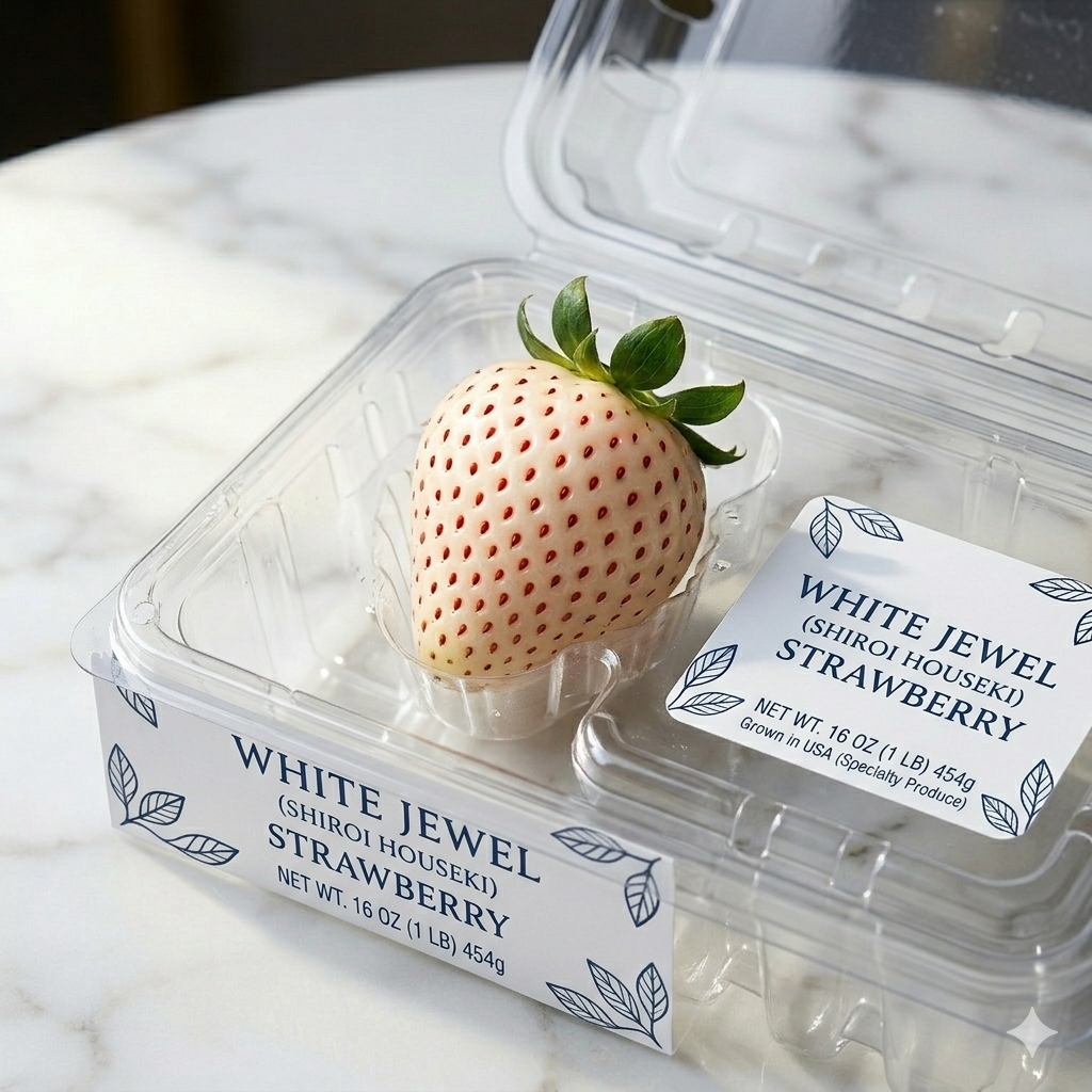 🌿The Living Jewel: Rare White Strawberry – 🌱Ultra-Premium Heirloom Variety for Backyard Orchard-BP