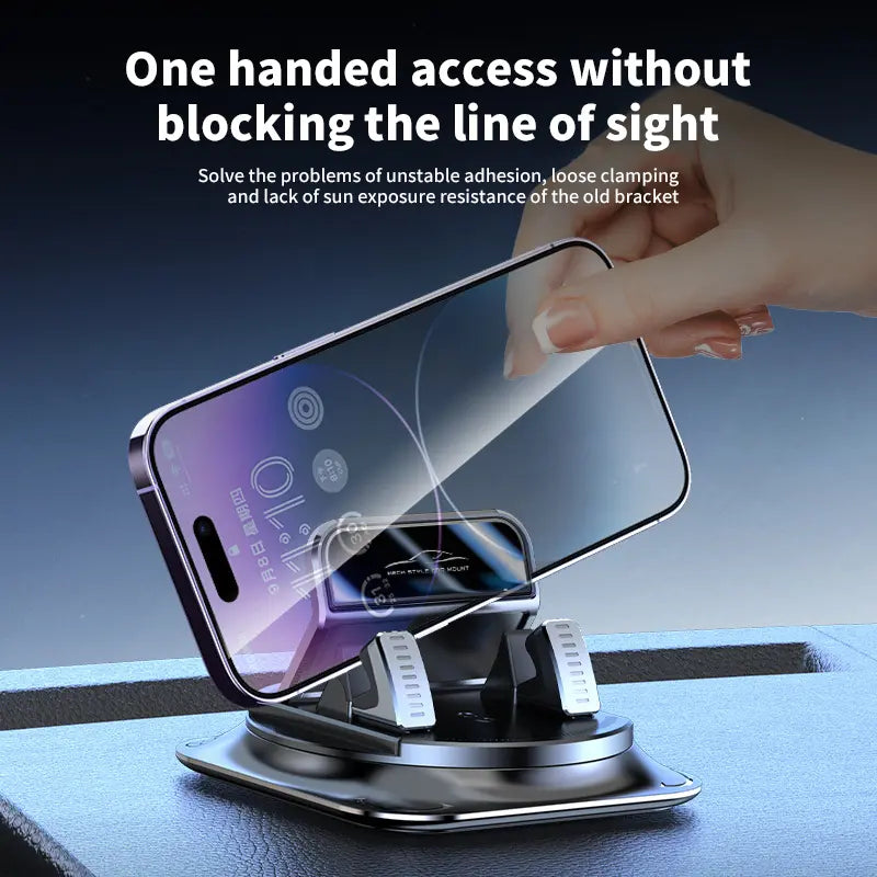 🔥🔥🔥Car phone holder 360 degree rotation, suitablefor car navigation in-car dashboard, horizontaland vertica screen adjustment angle,suctioncup fixed non-slip mobile phone holdersuitable for iPhone and Android💆‍🎁-JKL