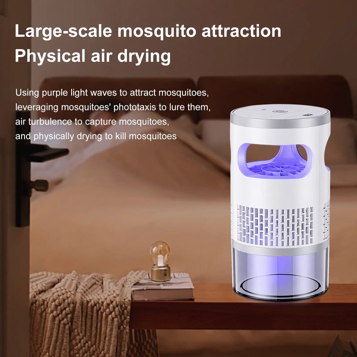 🔥Indoor Insect Trap with Light and Suction Non Zapper Flying Bug Catcher for Mosquitoes Fruit Flies Gnats and Moths for Home Use🎁-JKL