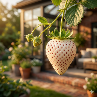 🌿The Living Jewel: Rare White Strawberry – 🌱Ultra-Premium Heirloom Variety for Backyard Orchard-BP