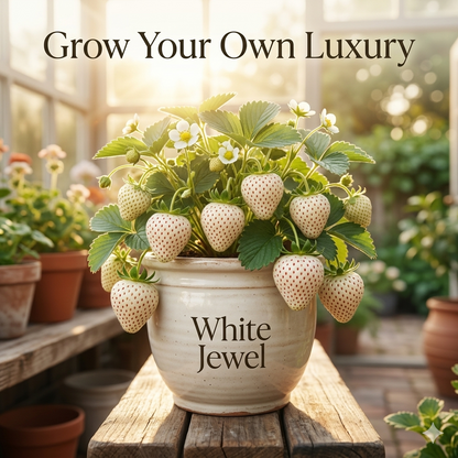 🌿The Living Jewel: Rare White Strawberry – 🌱Ultra-Premium Heirloom Variety for Backyard Orchard-BP