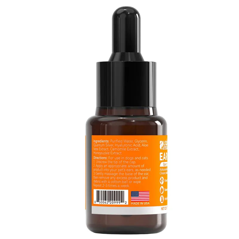 🔥🔥🔥Ear Cleaner 30ml Dog Ear Infection Treatment, Quantum Silver Ear Drops for Dogs Ear Infection Ear Mites Treatment for Cats Dogs Itchy Ear #outdoorfun #Summervibes #petlovers-JKL