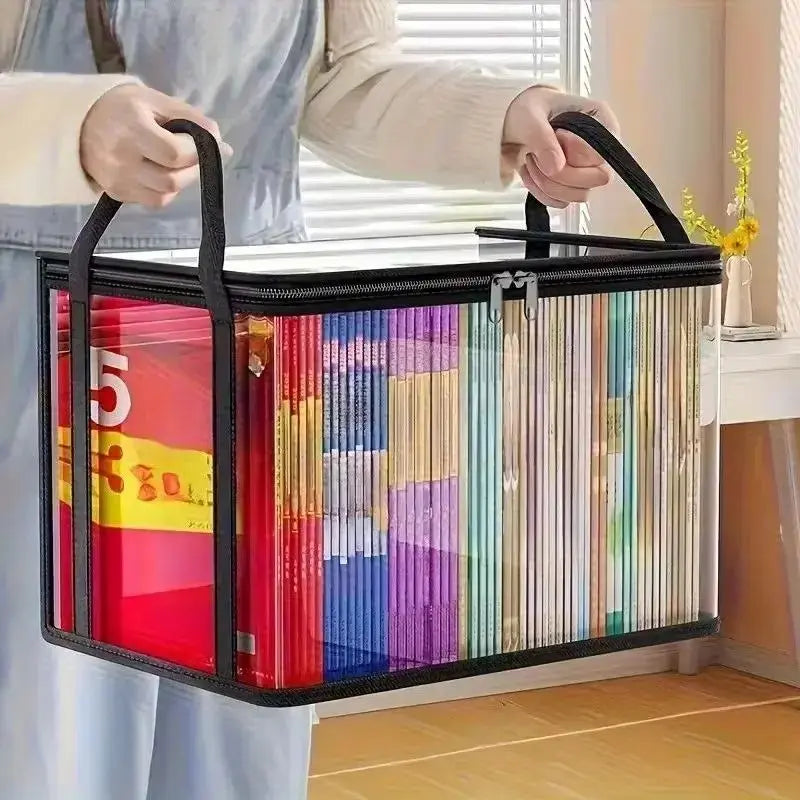 🔥🔥🔥Large Clear Thick Plastic Storage Box with Hinged Lid, Heavy-Duty Durable High-Capacity Organizer for Home, Moving, Attic-JKL