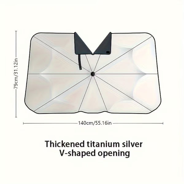 🔥🔥🔥Portable car sunshade, windshield sunshade, foldable windshield sunshade, daily car windshield cooling umbrella💆‍🎁-JKL