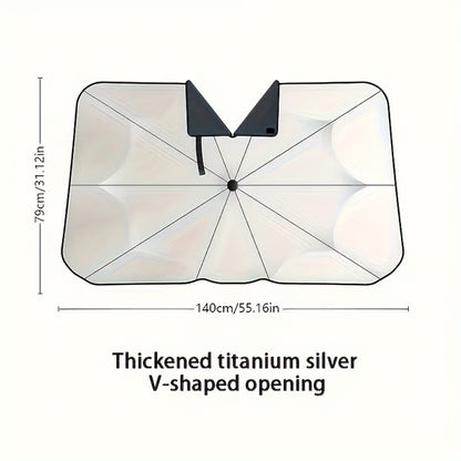 🔥🔥🔥Portable car sunshade, windshield sunshade, foldable windshield sunshade, daily car windshield cooling umbrella💆‍🎁-JKL