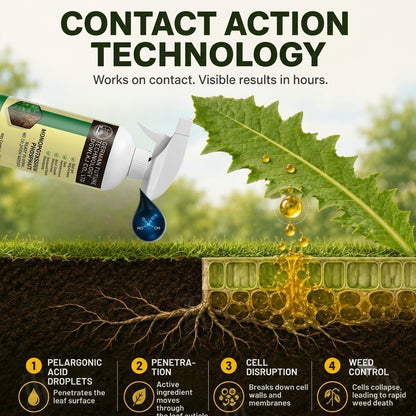 🌿Green Formula, Dead Weeds  | Safe for Pets & Kids, 1 Spray Kills Roots-EQ