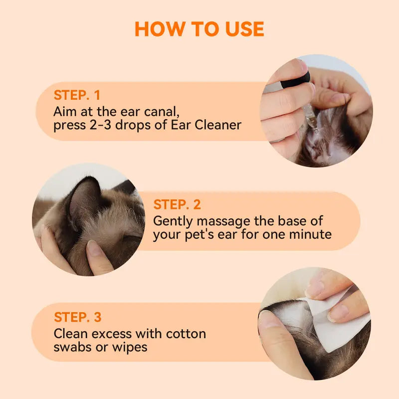 🔥🔥🔥Ear Cleaner 30ml Dog Ear Infection Treatment, Quantum Silver Ear Drops for Dogs Ear Infection Ear Mites Treatment for Cats Dogs Itchy Ear #outdoorfun #Summervibes #petlovers-JKL