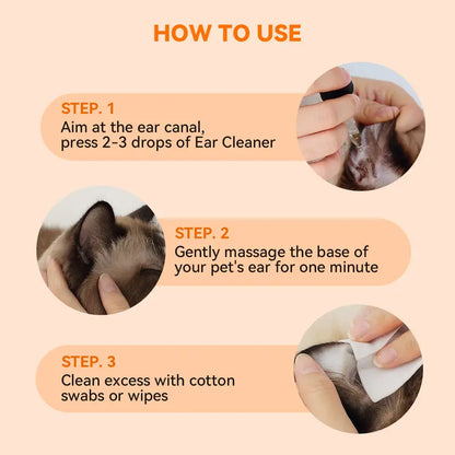 🔥🔥🔥Ear Cleaner 30ml Dog Ear Infection Treatment, Quantum Silver Ear Drops for Dogs Ear Infection Ear Mites Treatment for Cats Dogs Itchy Ear #outdoorfun #Summervibes #petlovers-JKL