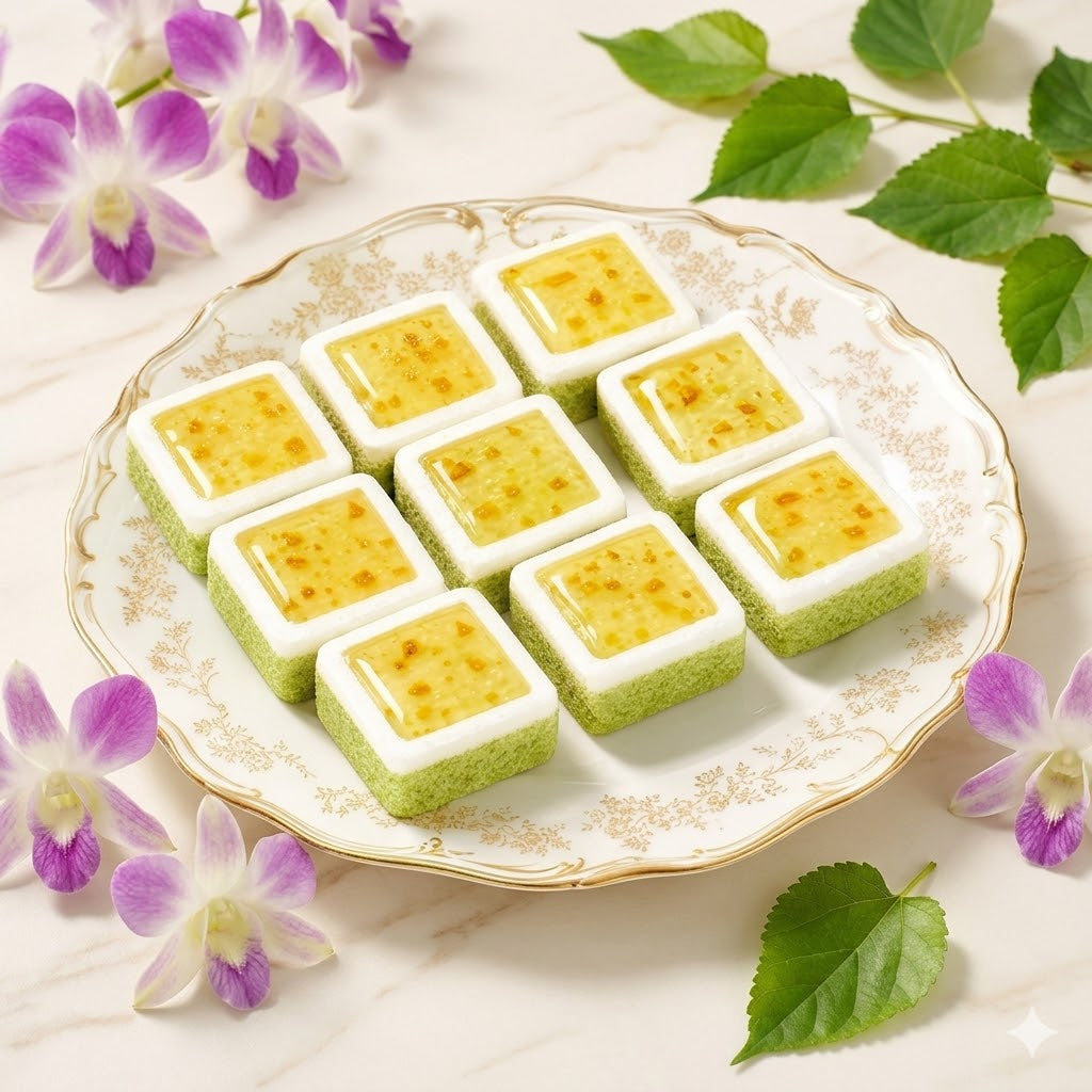 🌿Dendrobium and Mulberry Leaf Refreshing Cake🔥No Added Sugar & Oil-EQ