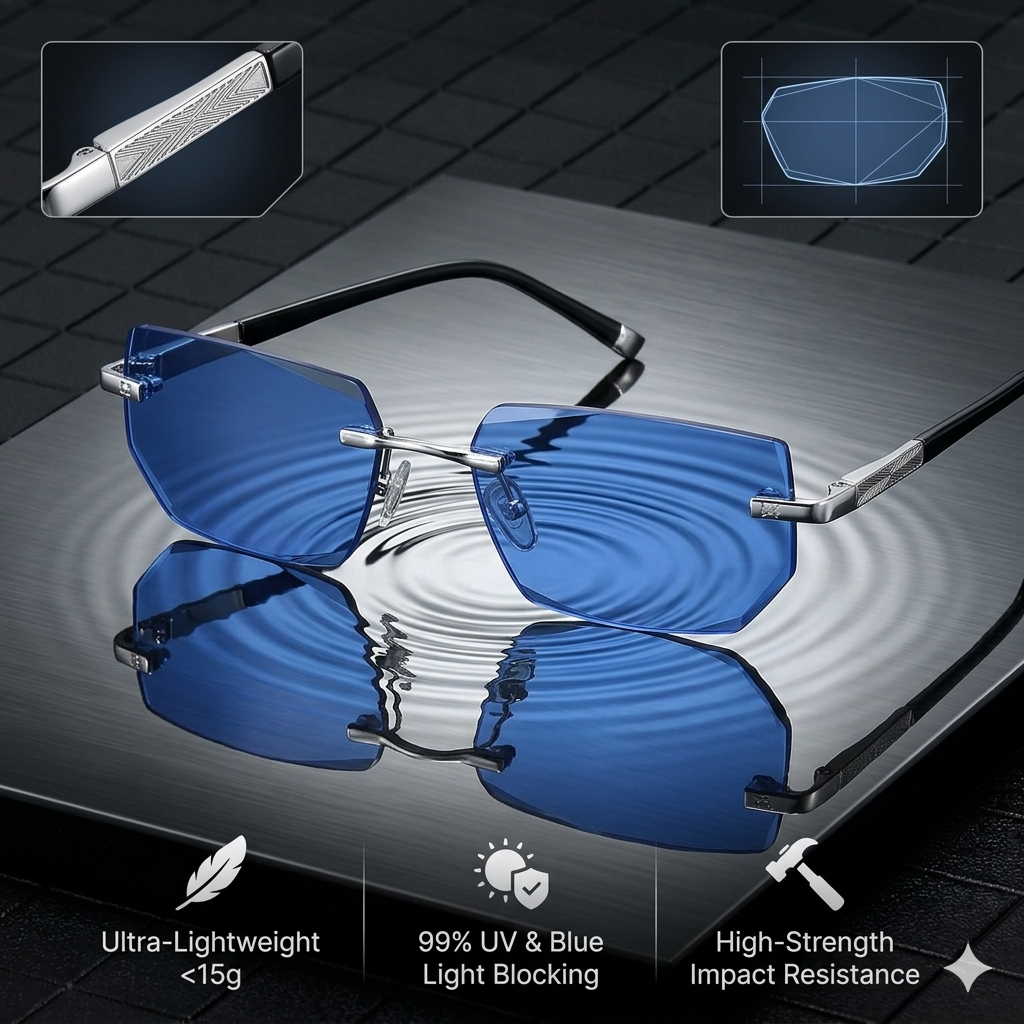 🔥Titanium Flex: 👓The Ultra-Lightweight Blue Light Blocking Glasses🎁-BP