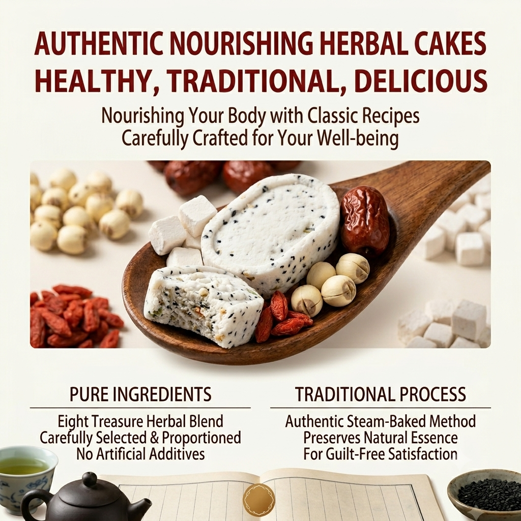 🥗8-Treasure Poria Cocos Cake – Natural Fiber-Rich Superfood Snack🍃, Zero Added Sugar & Oil, Traditional Wisdom for Modern Body Management💪-LP