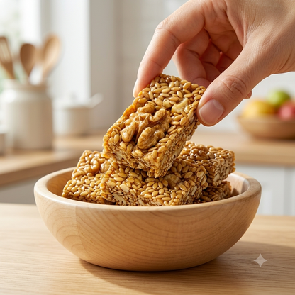 ✨ Guilt-Free Flaxseed Walnut Brittle 🧠 Low-Carb Brain Food | Vegan & Fiber-Rich Healthy Snack Bars -BP