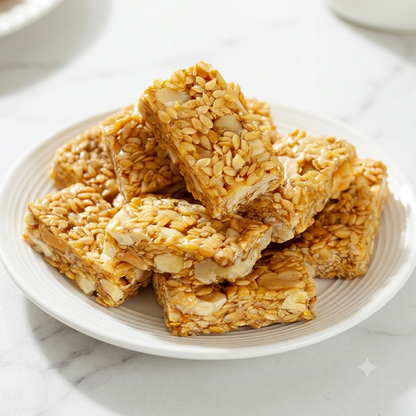 ✨ Guilt-Free Flaxseed Walnut Brittle 🧠 Low-Carb Brain Food | Vegan & Fiber-Rich Healthy Snack Bars -BP