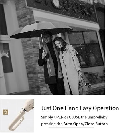 🔥🔥🔥☔Portable Automatic Folding Umbrella-Windproof Waterproof with Loop Buckle  -&H