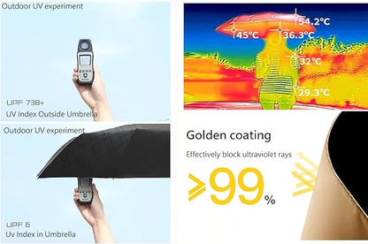 🔥🔥🔥☔Portable Automatic Folding Umbrella-Windproof Waterproof with Loop Buckle  -&H