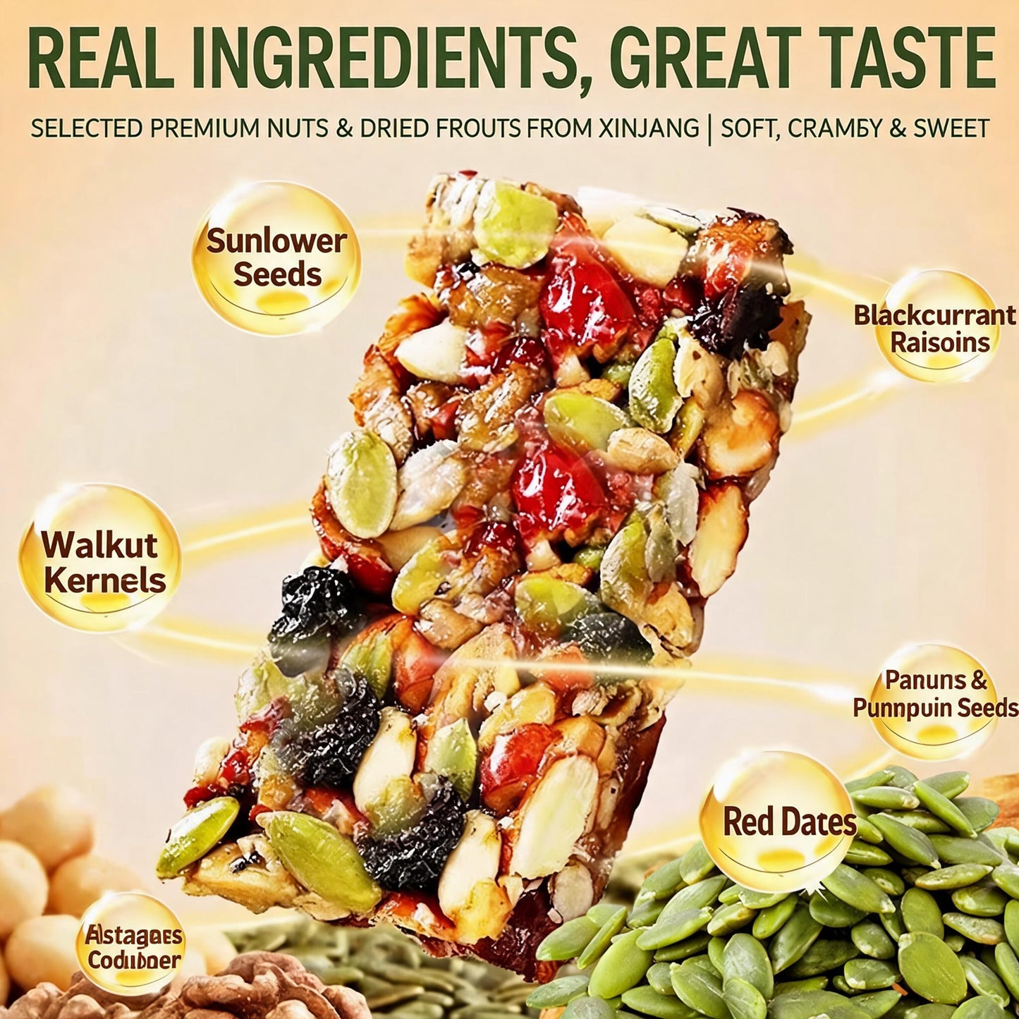 👑❤️‍🔥Daily Nutrition Snack for Men & Women👫 Zero Sucrose Eight-Nut Pastry💃-BP